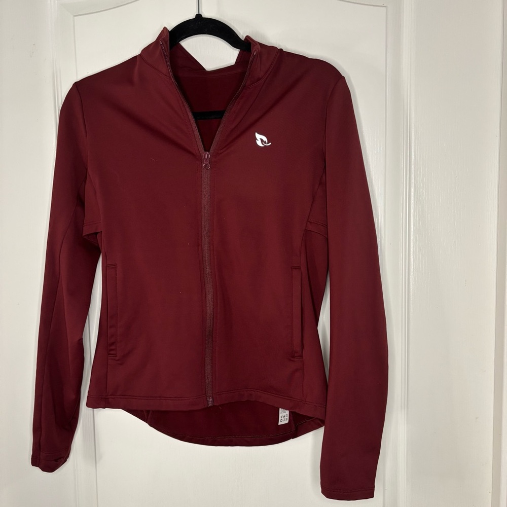 Baleaf Women's Burgundy Zip-Up Hoodie